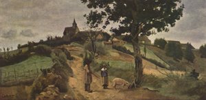 St-André-en-Morvan door Jean Baptiste Camille Corot